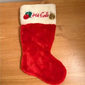 Vintage Coca-Cola Christmas Stocking with Ornament Design